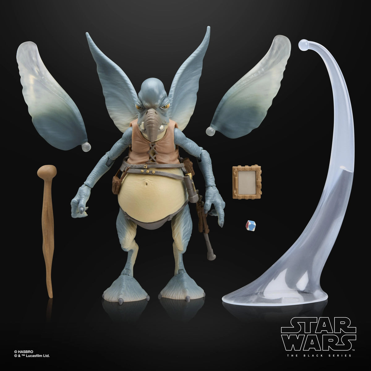Watto Black Series Figure Accessories including Data Pad Walking Stick and Wings